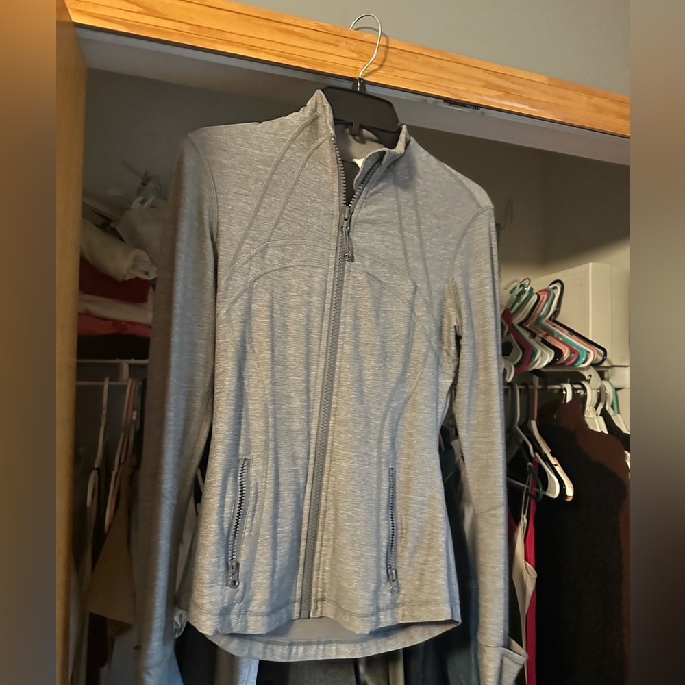 Grey lululemon zip up jacket